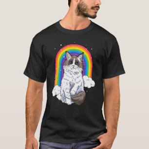 Ragdoll Cat Rainbow Galaxy Kitten Space Kitty Love T-Shirt