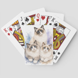 Ragdoll Cat Watercolor Playing Cards