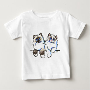 Ragdoll Cats Pair of Dolls Off-Leash Art™ Baby T-Shirt