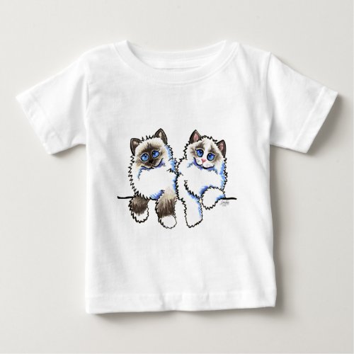 Ragdoll Cats Pair of Dolls Off_Leash Art Baby T_Shirt