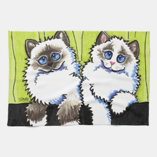Ragdoll Cats Pair of Dolls Off-Leash Art™ Towel