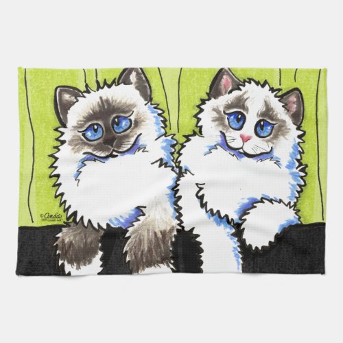 Ragdoll Cats Pair of Dolls Off_Leash Art Towel