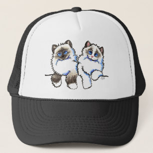 Ragdoll Cats Pair of Dolls Off-Leash Art™ Trucker Hat