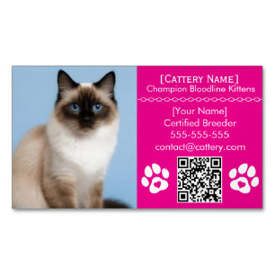 Ragdoll Cattery Customizable Cat Breeder Magnet