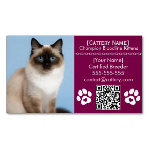Ragdoll Cattery Customizable Cat Breeder Magnet