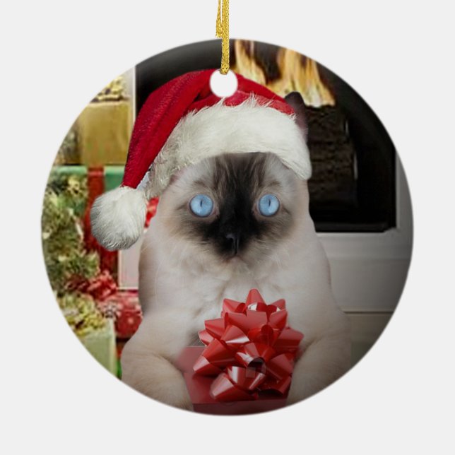 Ragdoll Christmas Ornament (Back)
