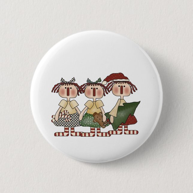 Ragdoll Friends Holiday Button (Front)
