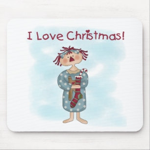 Ragdoll I Love Christmas Tshirts and Gifts Mouse Pad