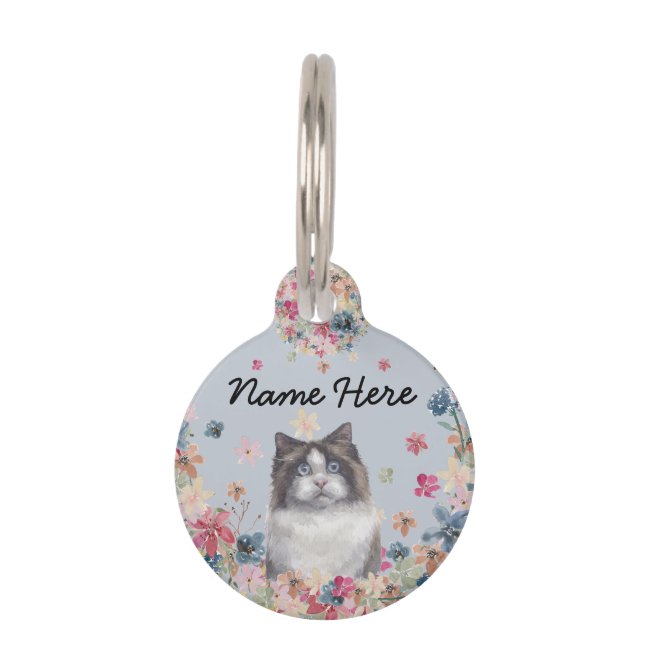 Ragdoll Kitten Blue Eyes Cat Pet ID Tag