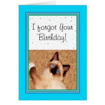 Ragdoll Kitten Happy Belated Birthday Card