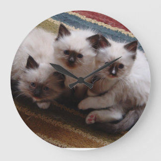 Ragdoll Kittens Clock