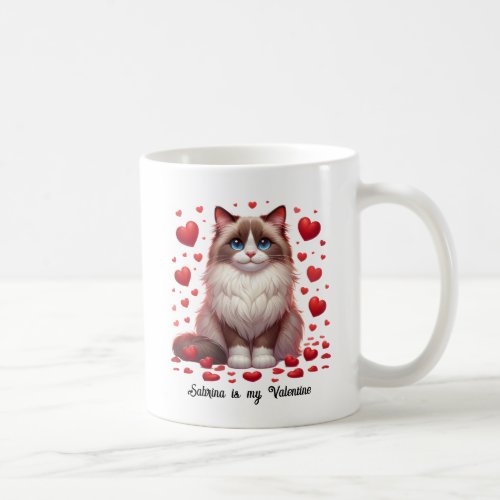 Ragdoll Romance Valentines Day Heartfelt Paws Coffee Mug