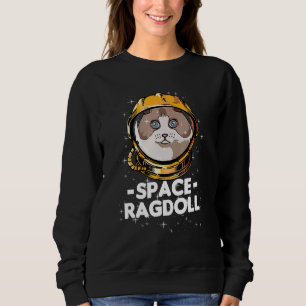 Ragdoll Space Astronaut Cat Mom Sweatshirt