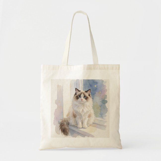 Ragdoll Starlight Night Perch Tote Bag