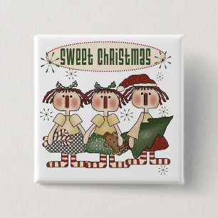 Ragdolls Sweet Christmas Tshirts and Gifts Button