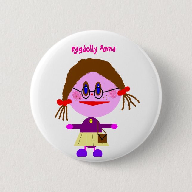 Ragdolly Anna Pinback Button (Front)