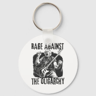 Rage Against Oligarchy Bernie Sanders Fight Protes Keychain