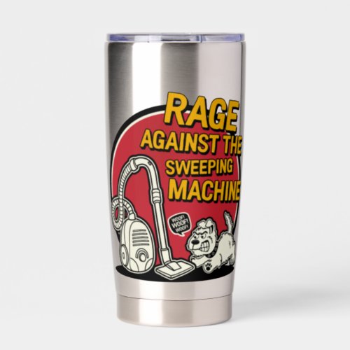 Rage Against the Sweeping Machine Red Insulated Tumbler
