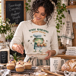 Rage Baking Saves Lives Funny Frog Baker Tri-Blend Shirt