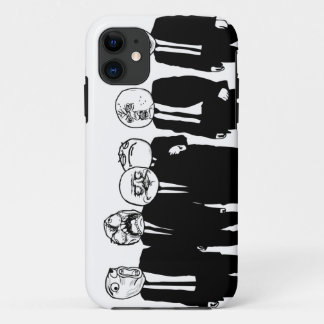 Rage Comic Meme Faces Walking. Me Gusta. iPhone 11 Case