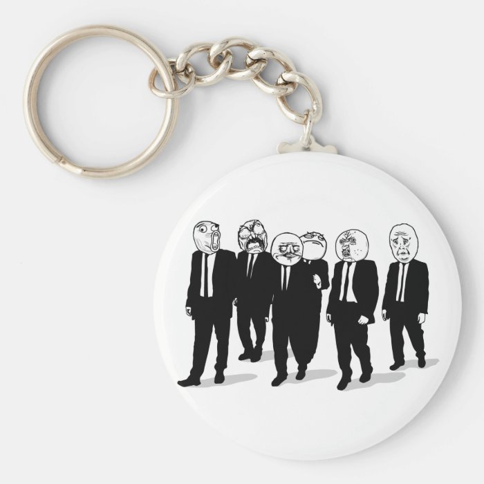 Rage Comic Meme Faces Walking. Me Gusta. Key Chains