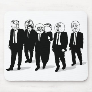 Rage Comic Meme Faces Walking. Me Gusta. Mouse Pad