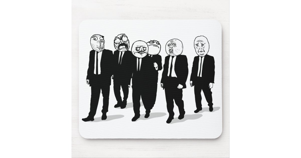 Rage Comic Meme Faces Walking. Me Gusta. Mouse Pad | Zazzle