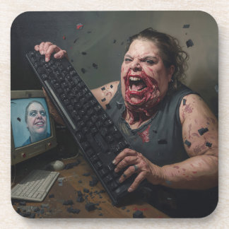 Rage Error: System Failure - Ctrl Alt Delirium Beverage Coaster