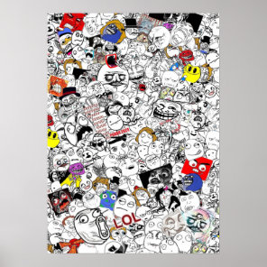 Rage Face coverall poster