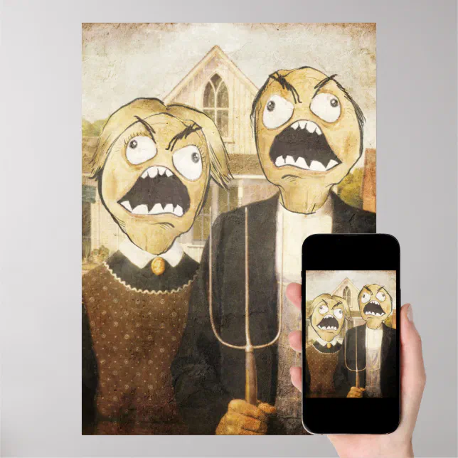 Rage Face Meme Face Comic Classy Painting Poster | Zazzle