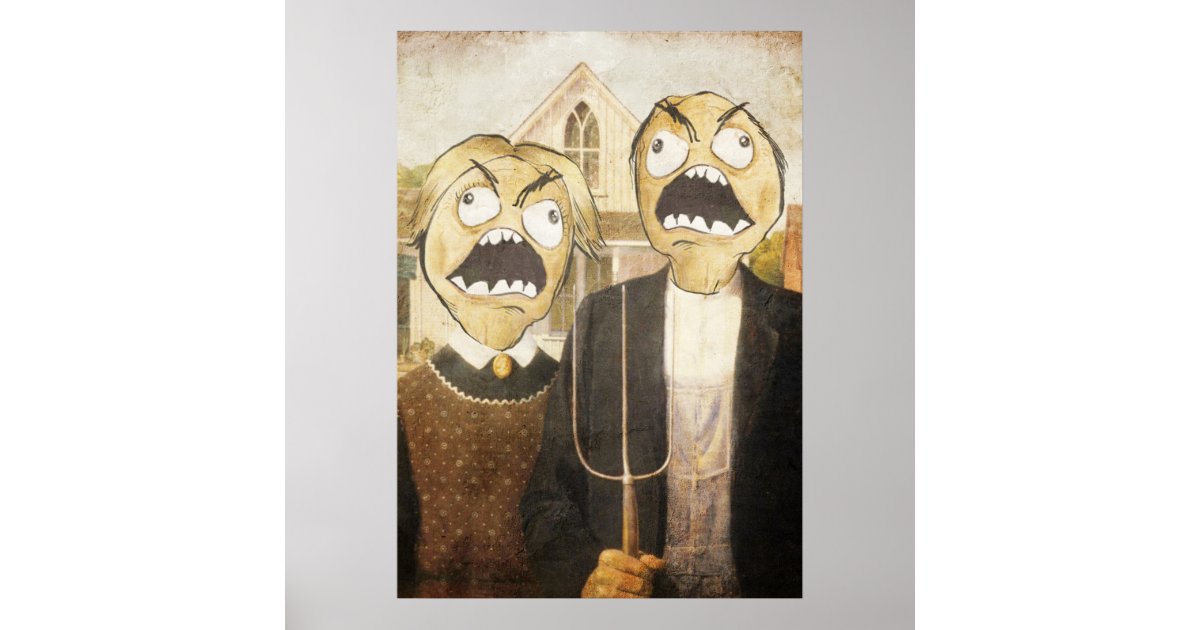 Rage Face Meme Face Comic Classy Painting Poster | Zazzle