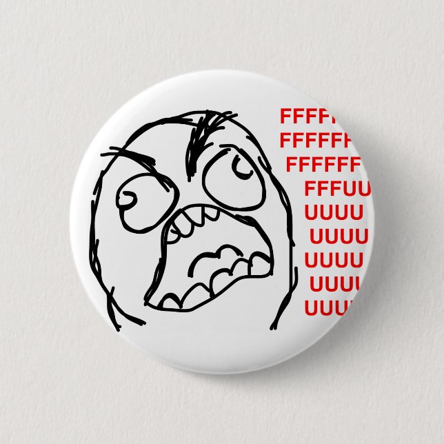 rage face rage comic meme lol rofl button (Front)