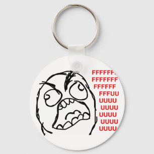 rage face rage comic meme lol rofl keychain