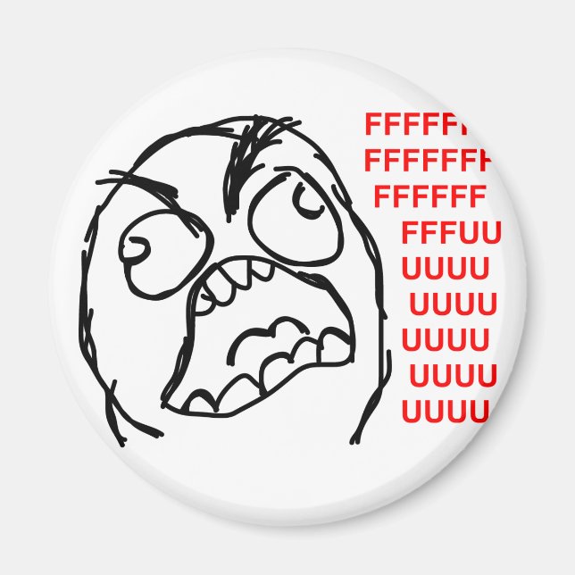 rage face rage comic meme lol rofl magnet (Front)