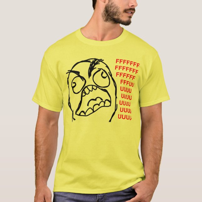 rage face rage comic meme lol rofl T-Shirt (Front)