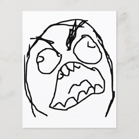Rage Guy Angry Fuu Fuuu Rage Face Meme (Front)
