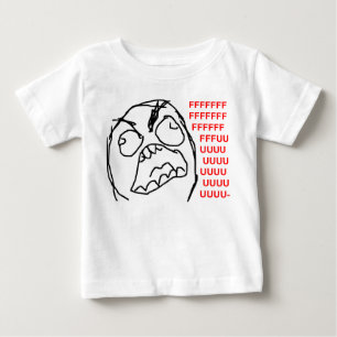 Rage Guy Angry Fuu Fuuu Rage Face Meme Baby T-Shirt