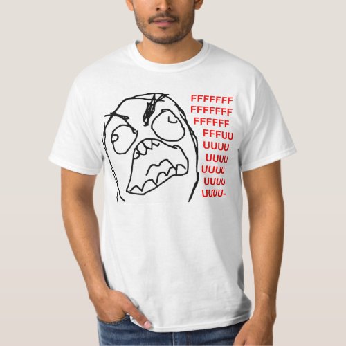 Rage Guy Angry Fuu Fuuu Rage Face Meme T_Shirt
