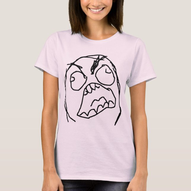 Rage Guy Angry Fuu Fuuu Rage Face Meme T-Shirt (Front)