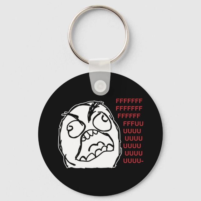 Rage guy fuuu fuuuu keychain (Front)