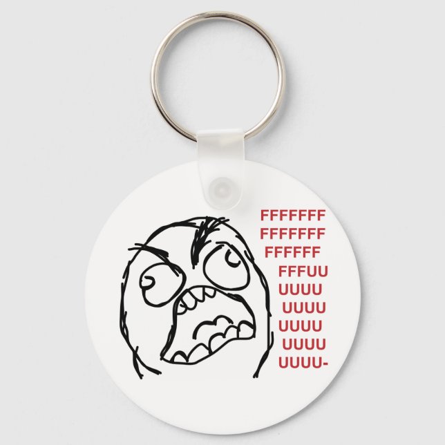 Rage guy fuuu fuuuu keychain (Front)