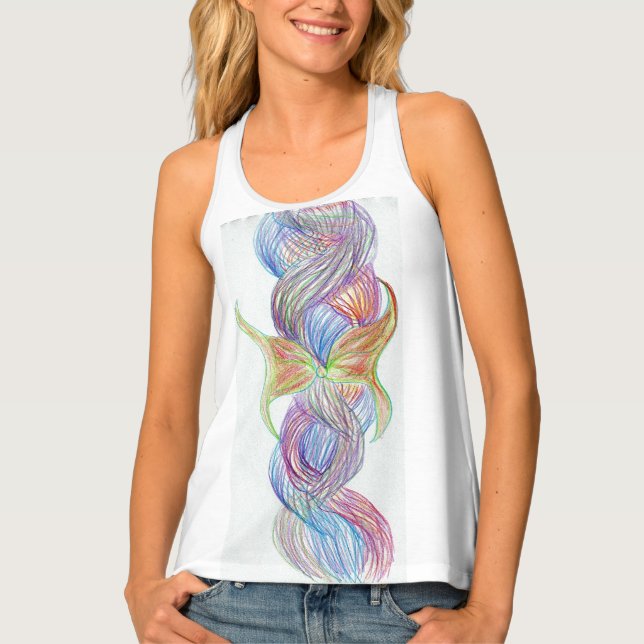 Rage in Eden braid Faux Canvas Print Tank Top (Front)