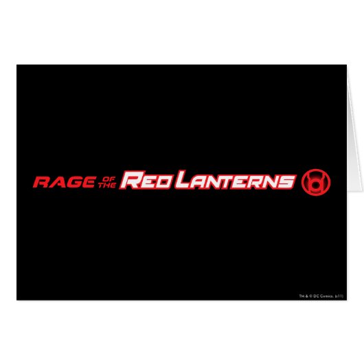 Rage of the Red Lanterns Cards (Front Horizontal)