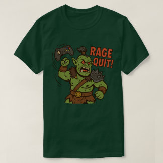 Rage Quit Funny D&D Orc T-Shirt