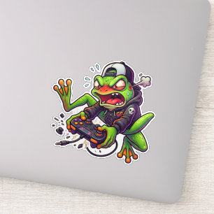 Rage Quit Gamer Frog Sticker