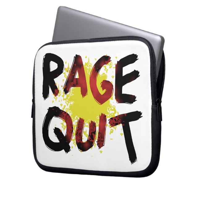 Rage Quit Laptop Sleeve (Front Left)