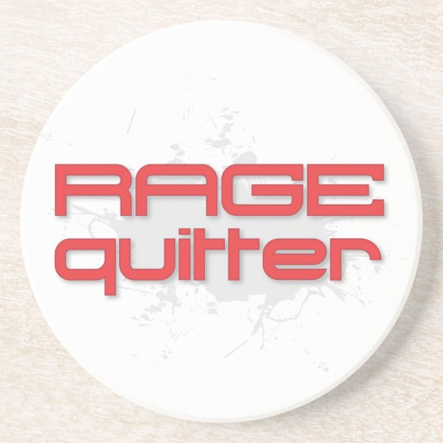 Rage Quitter Gamer Drink Coaster (Front)