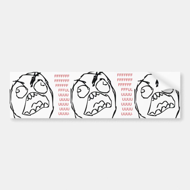 Rage Troll Bumper Sticker (Front)