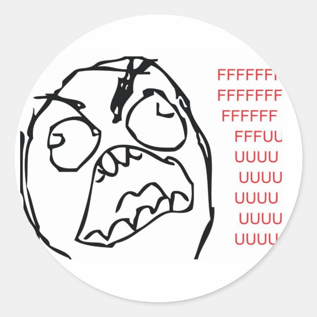 Rage Troll Classic Round Sticker (Front)