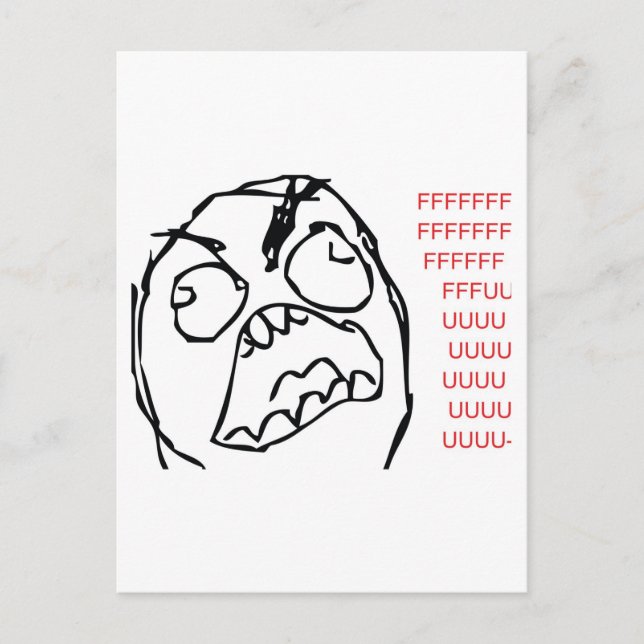Rage Troll Postcard (Front)